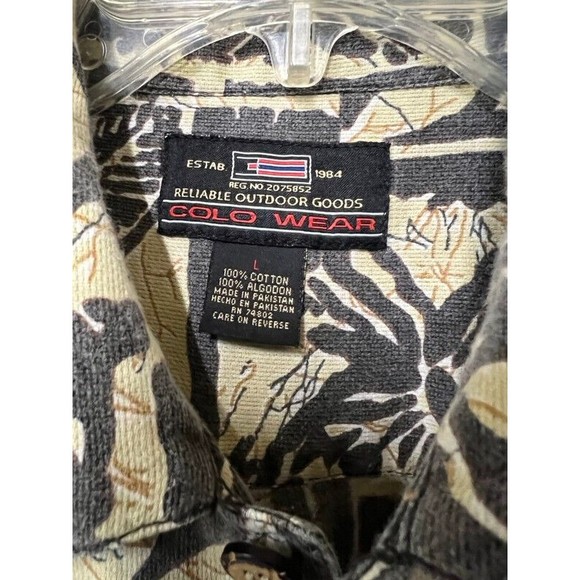 Vintage Colo Wear America Hawaiian Button Up Shirt 100% Cotton Mens Size Large - Picture 5 of 7